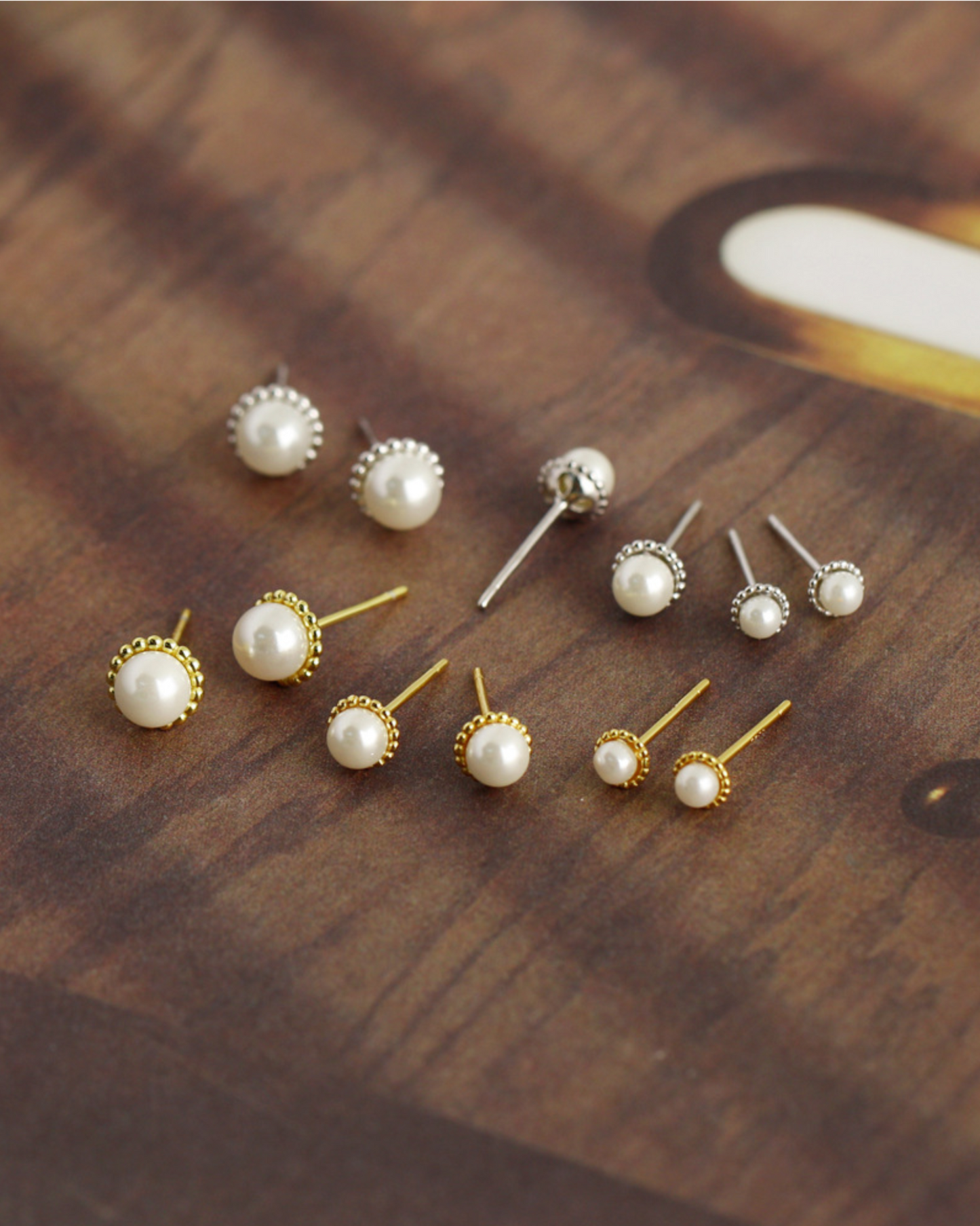 Halo Pearl Studs