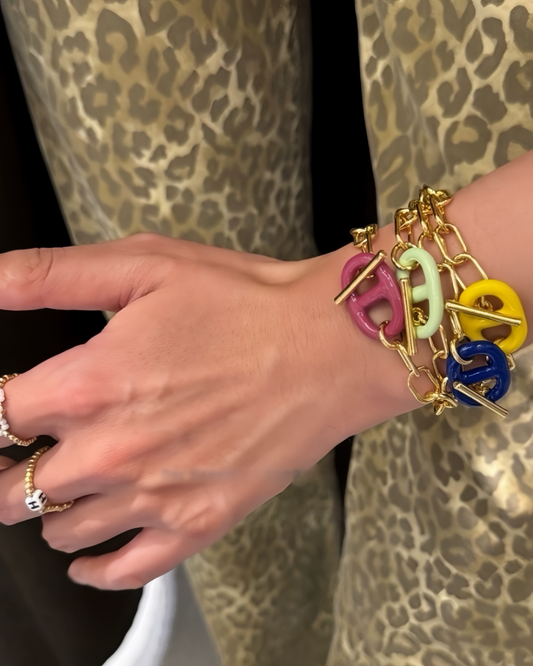 Marla Enamel Necklace | Necklace | 18k Gold Plated โ Lunari Jewellery