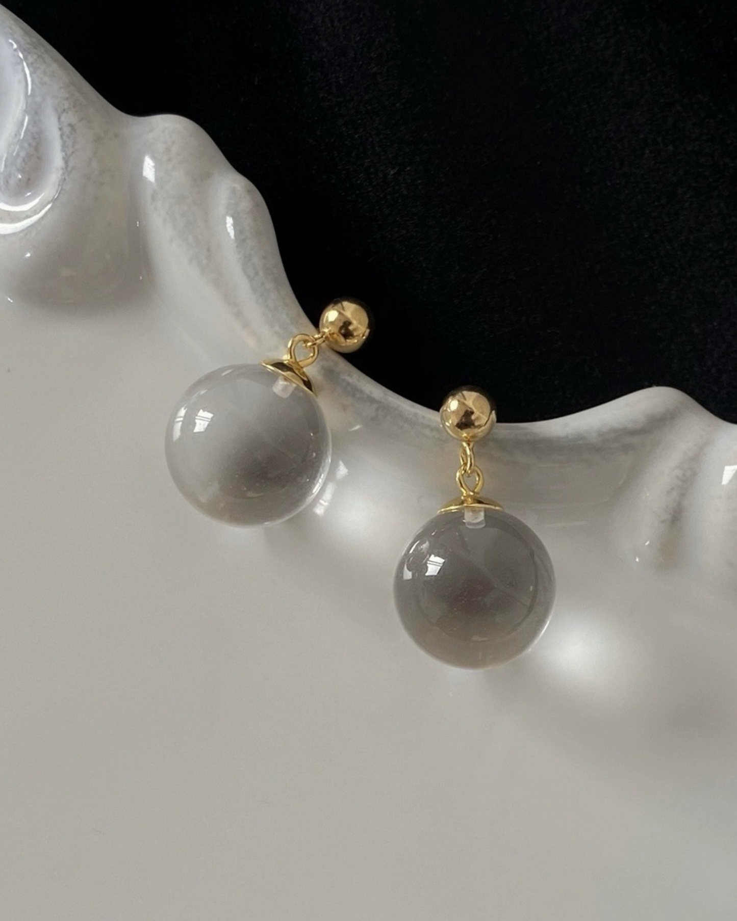 Lucent Glass Orb Earrings