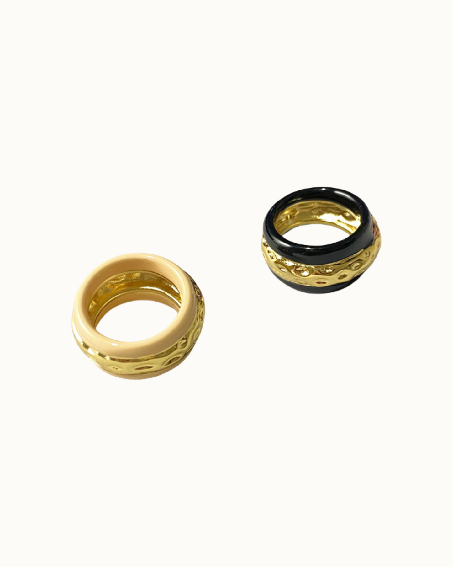 Luma Enamel Band | Ring | 18k Gold Plated β Lunari Jewellery
