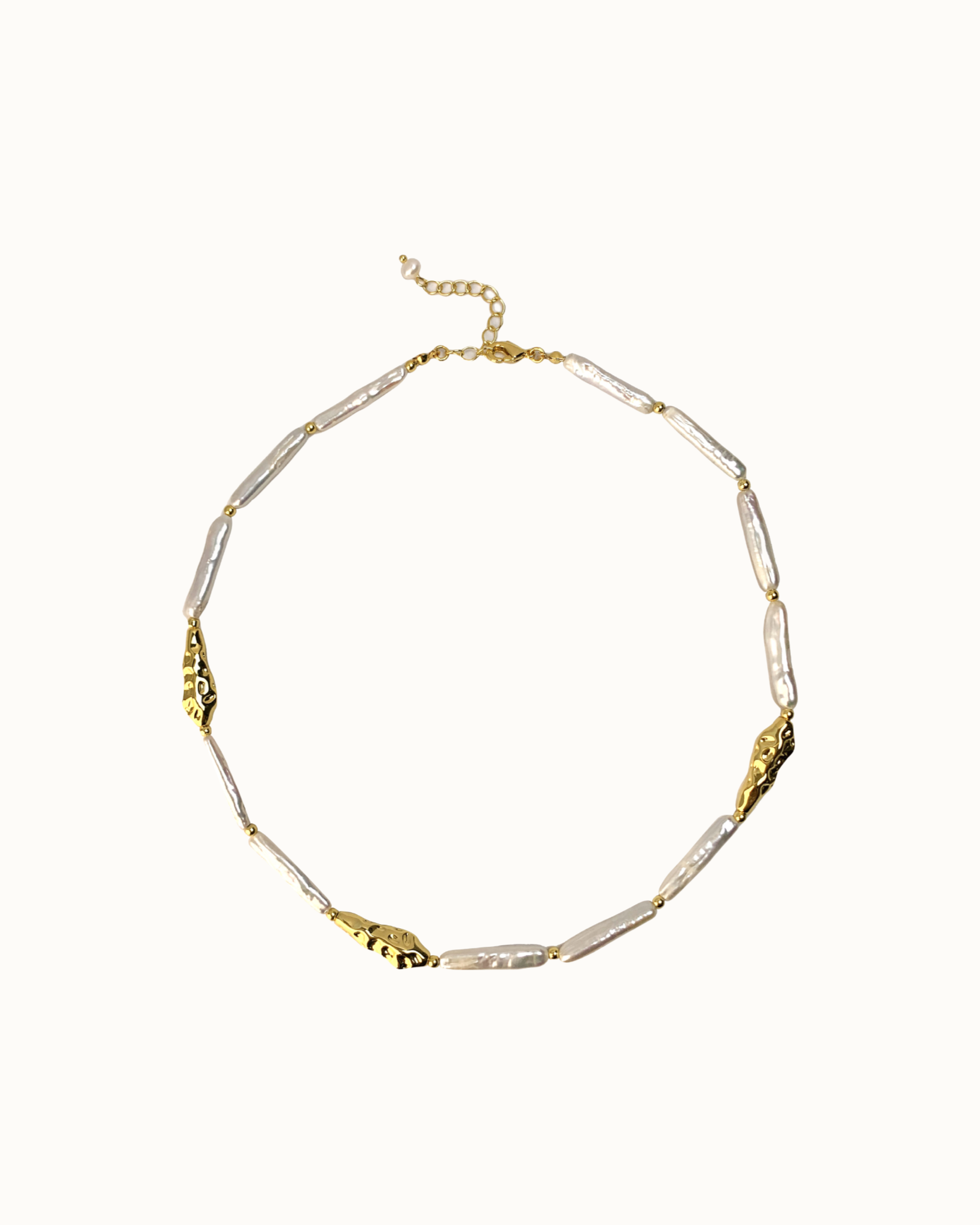 Baroque Linea Set | Jewellery | Natural Pearl & 18k Gold – Lunari Jewellery