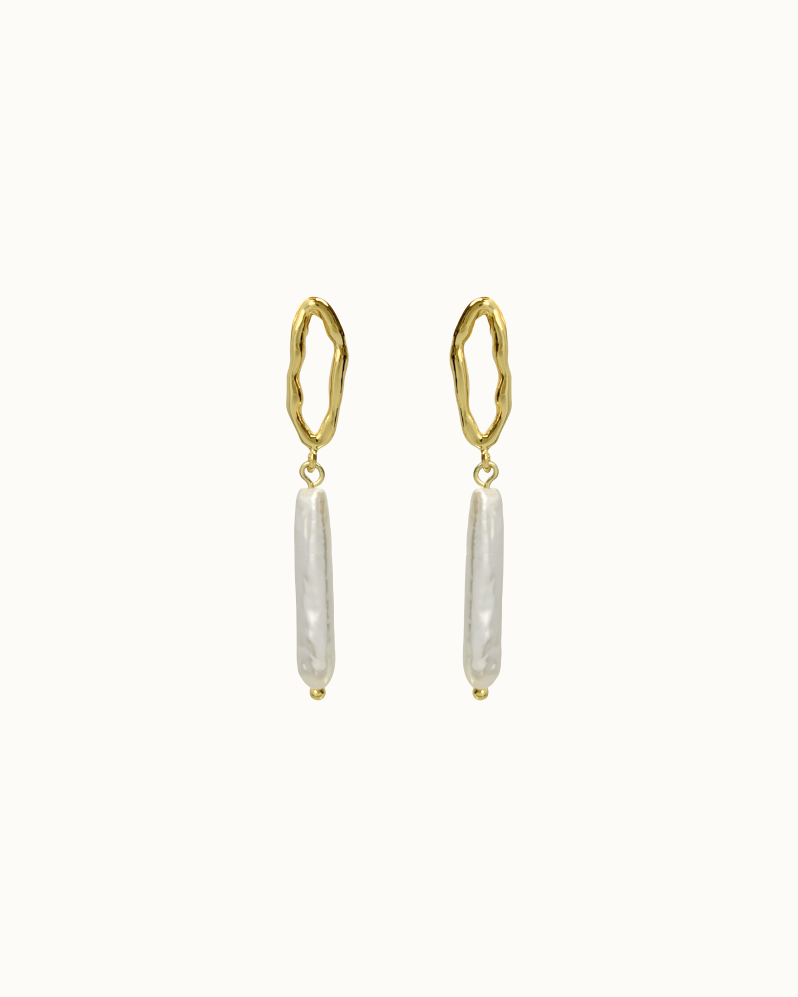 Baroque Linea Set | Jewellery | Natural Pearl & 18k Gold – Lunari Jewellery