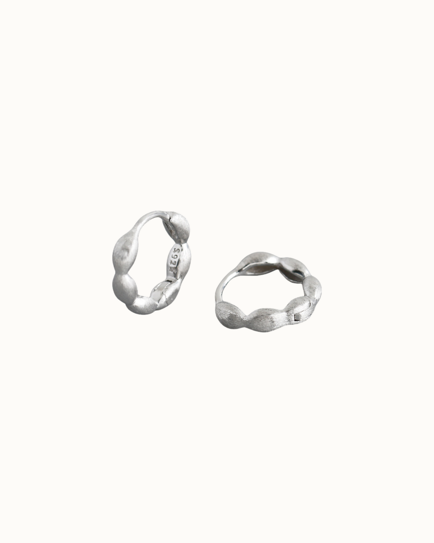 Podé Huggies | Earrings | Rhodium & S925 Silver – Lunari Jewellery
