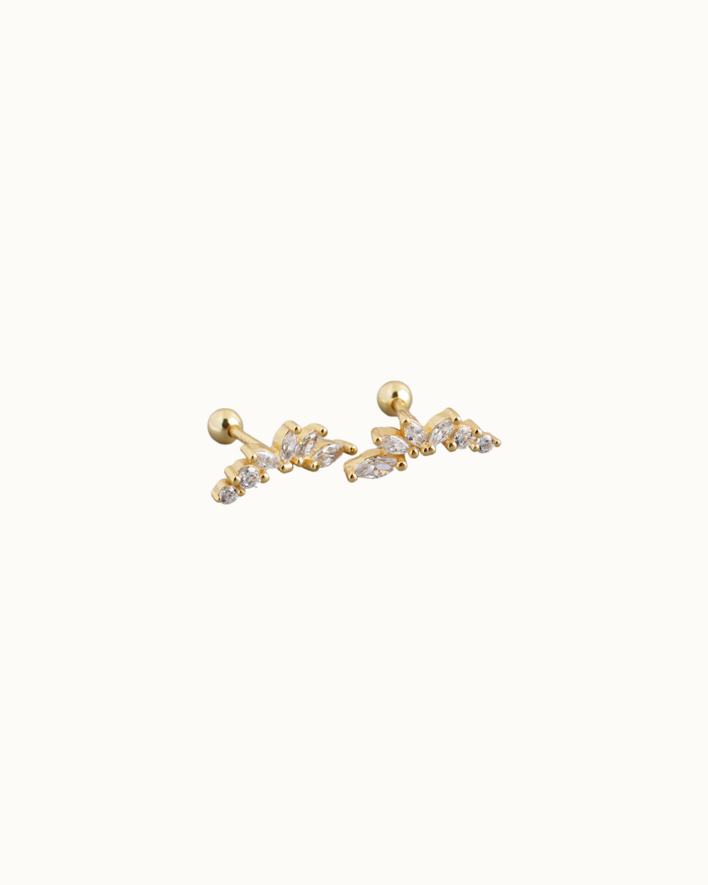Crescent Leaf Studs