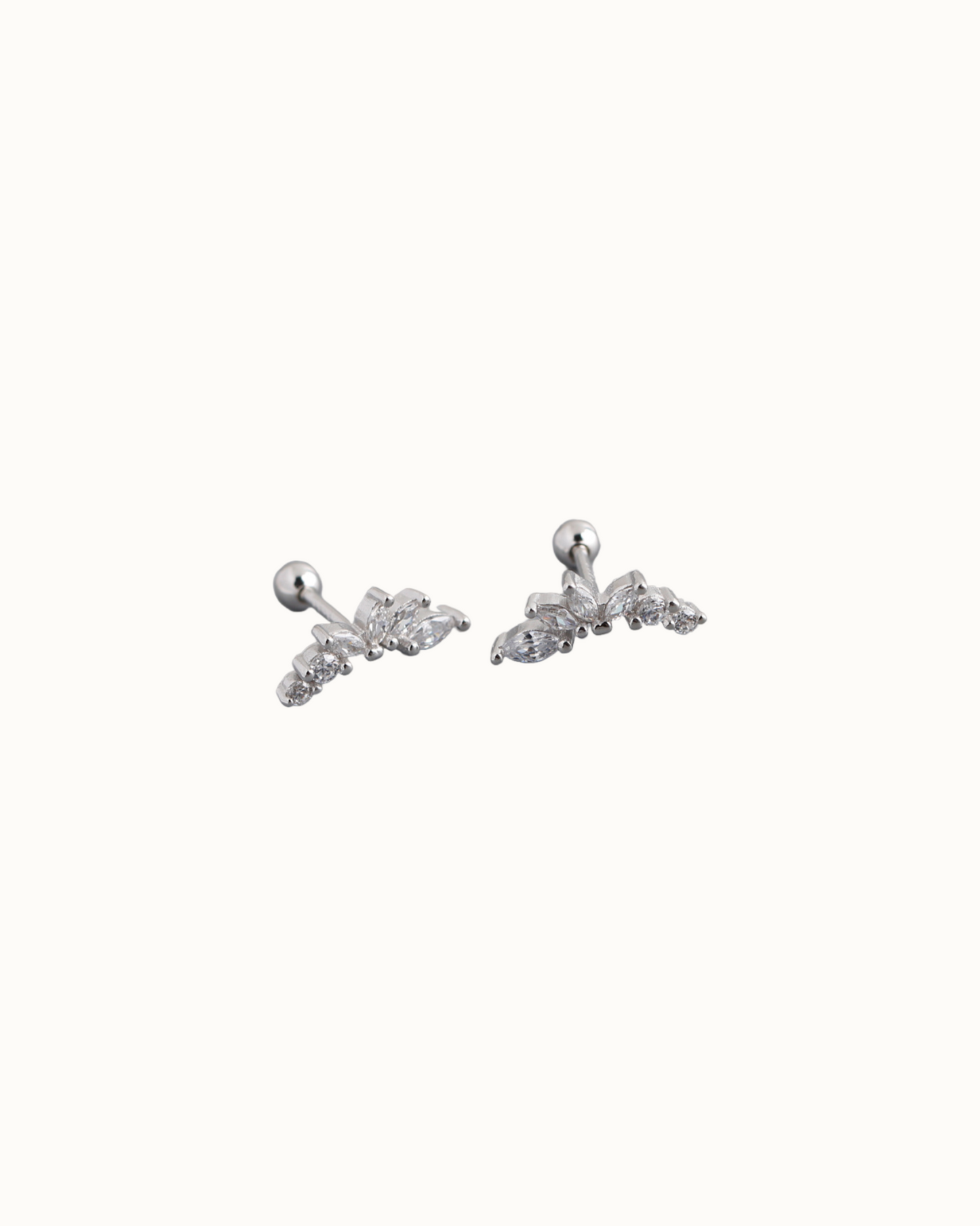 Crescent Leaf Studs