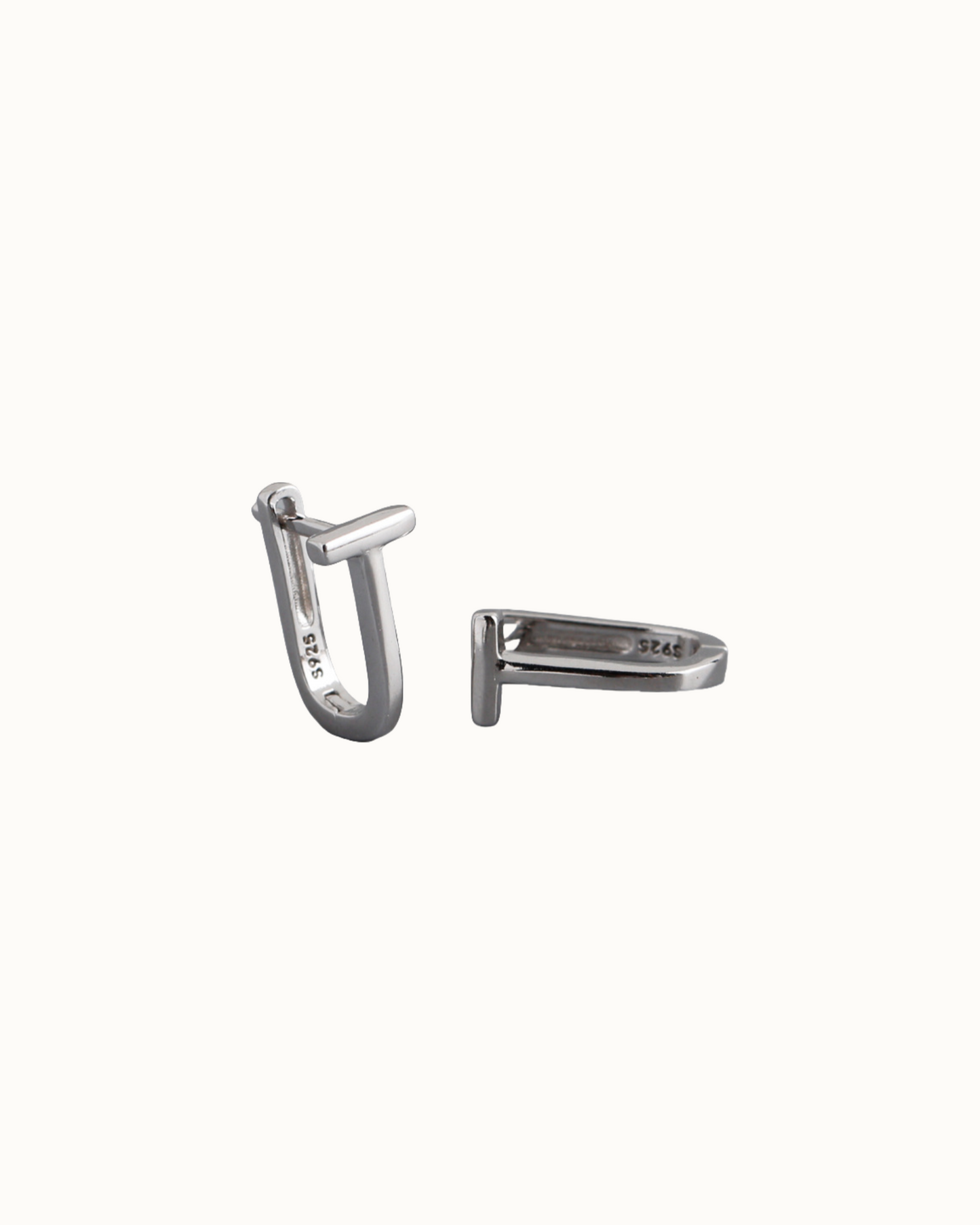 Tressel Huggies | Earrings | Rhodium & S925 Silver – Lunari Jewellery