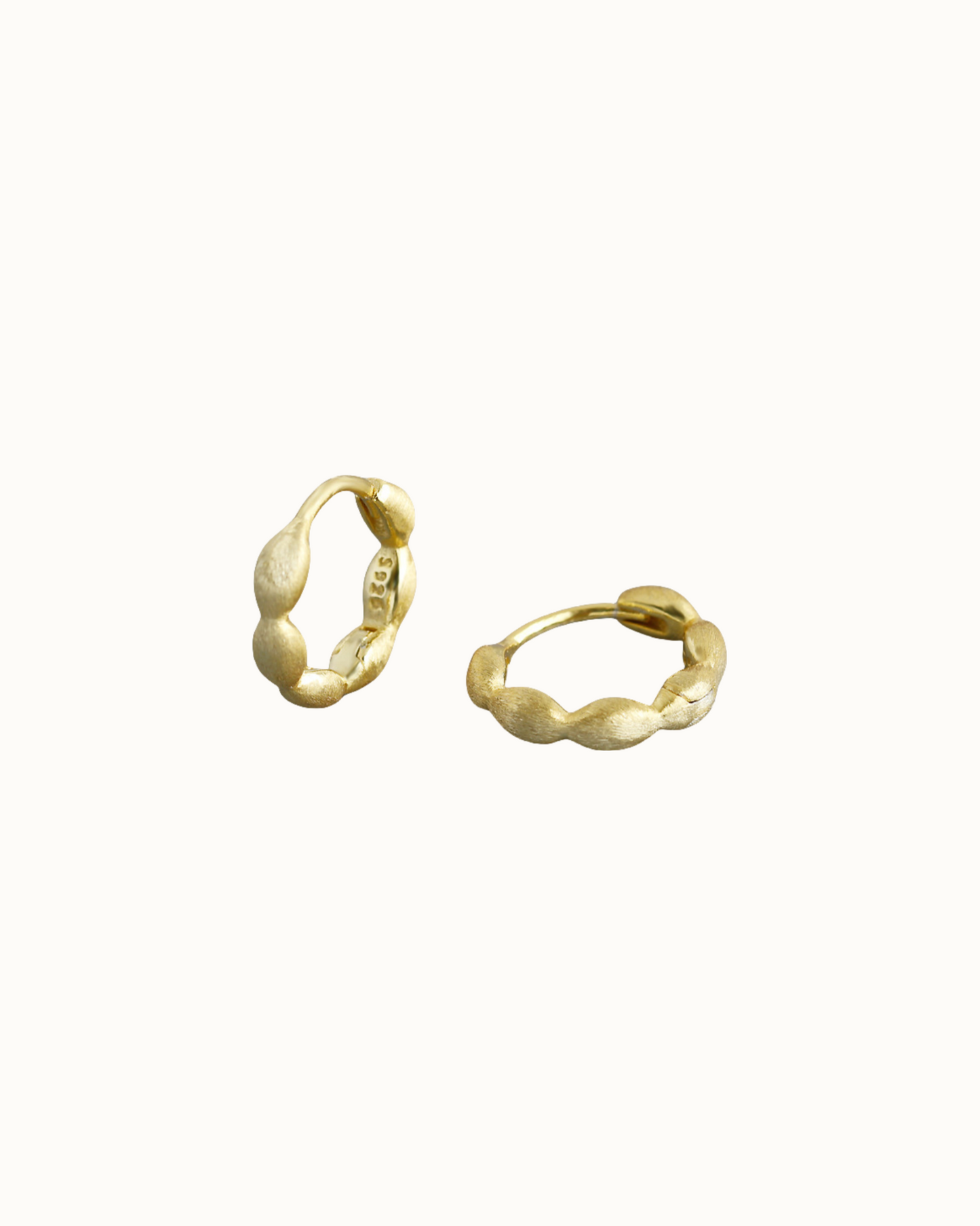Podé Huggies | Earrings | Rhodium & S925 Silver – Lunari Jewellery