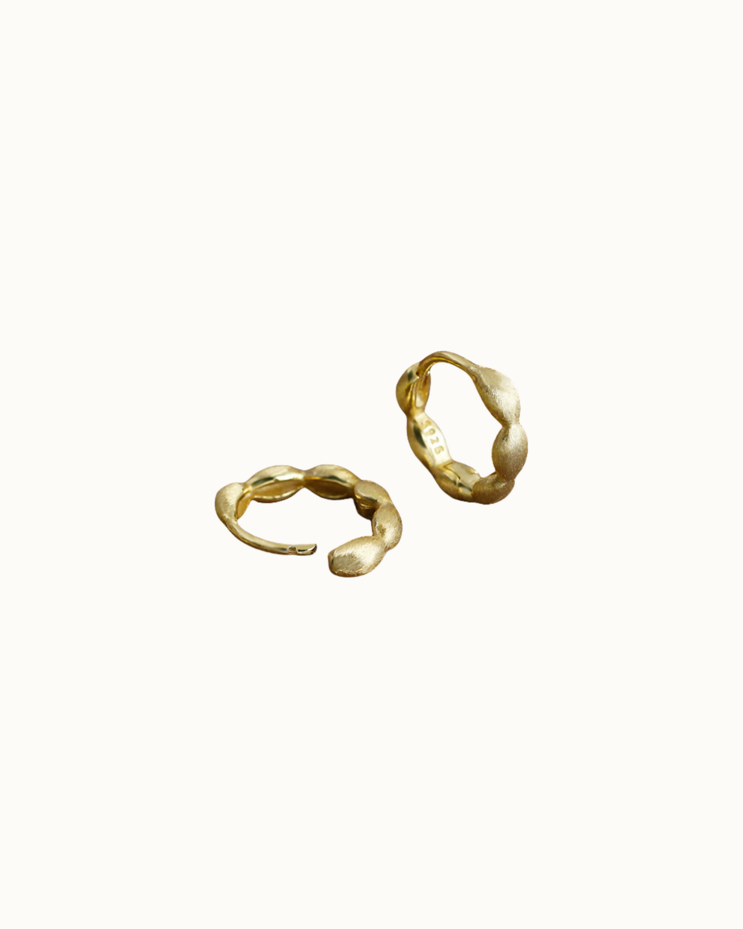Podé Huggies | Earrings | Rhodium & S925 Silver – Lunari Jewellery