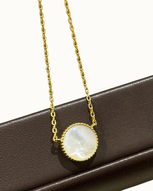 Stella Compass Necklace | Necklace | Natural Pearl & 18k Gold โ Lunari Jewellery