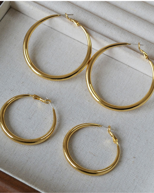 Onda Hoops | Earrings | Rhodium & S925 Silver – Lunari Jewellery