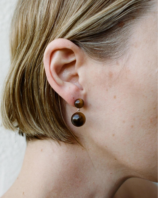 Orb Duet Drops | Earrings | Rhodium & S925 Silver – Lunari Jewellery