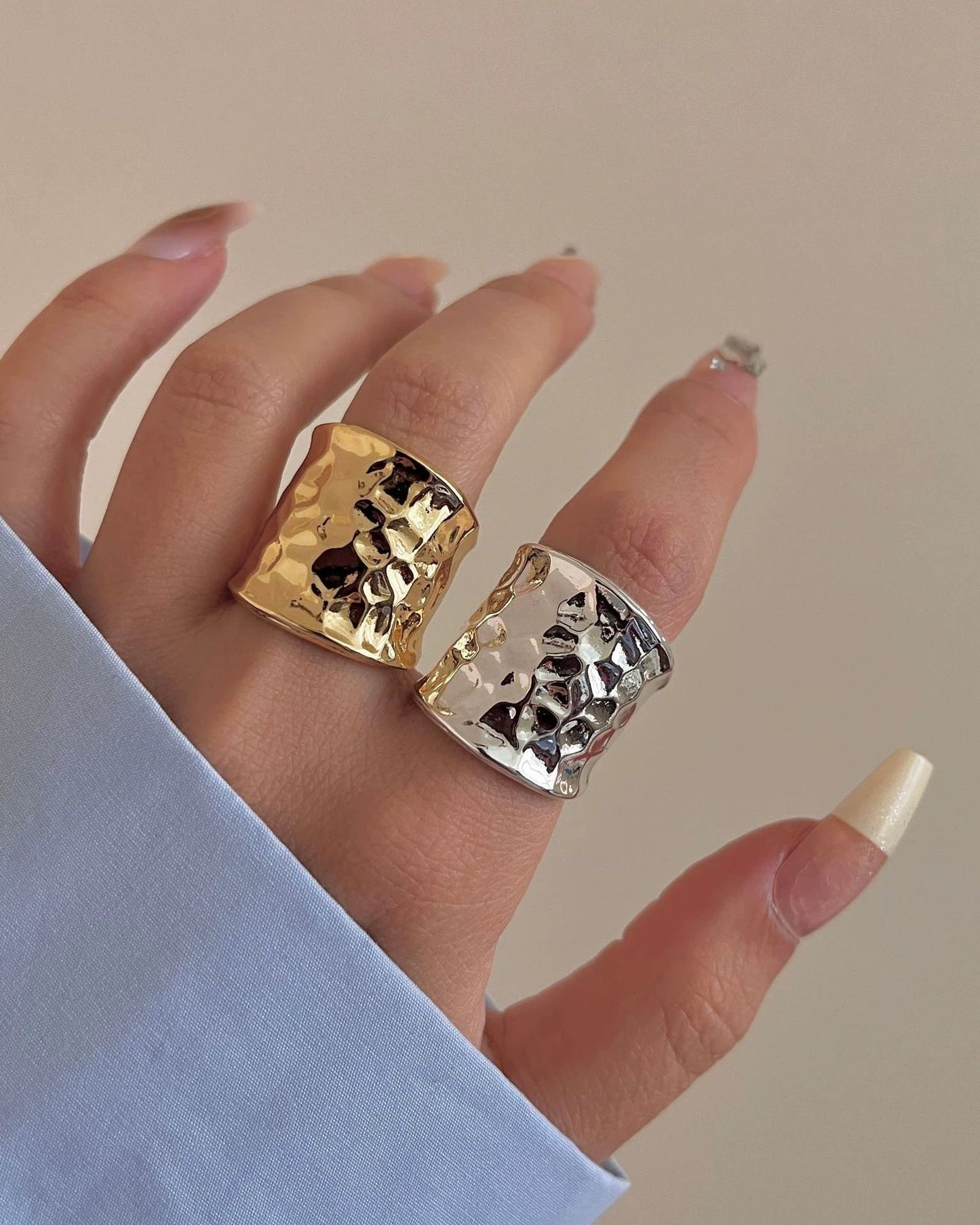 Forge Cuff Ring | Ring | S925 Sterling Silver – Lunari Jewellery