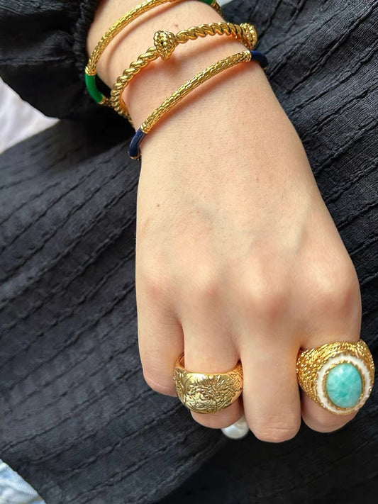 Amira Dome Ring | Ring | 18k Gold Plated โ Lunari Jewellery