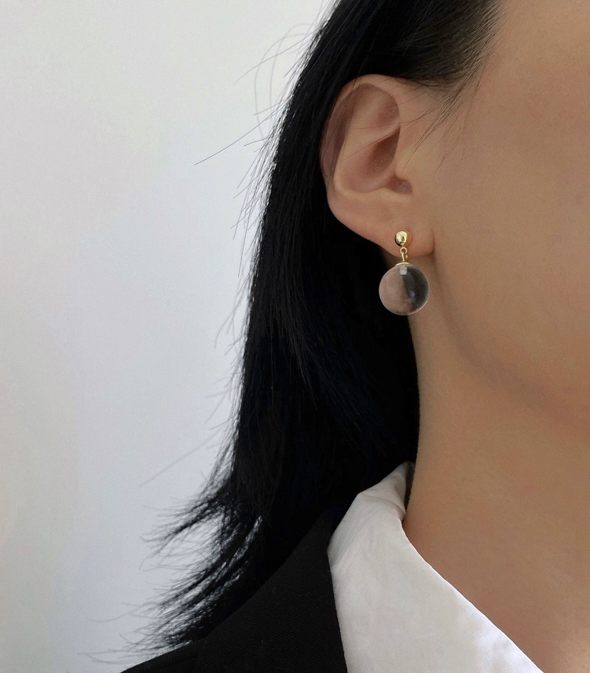 Lucent Glass Orb Earrings