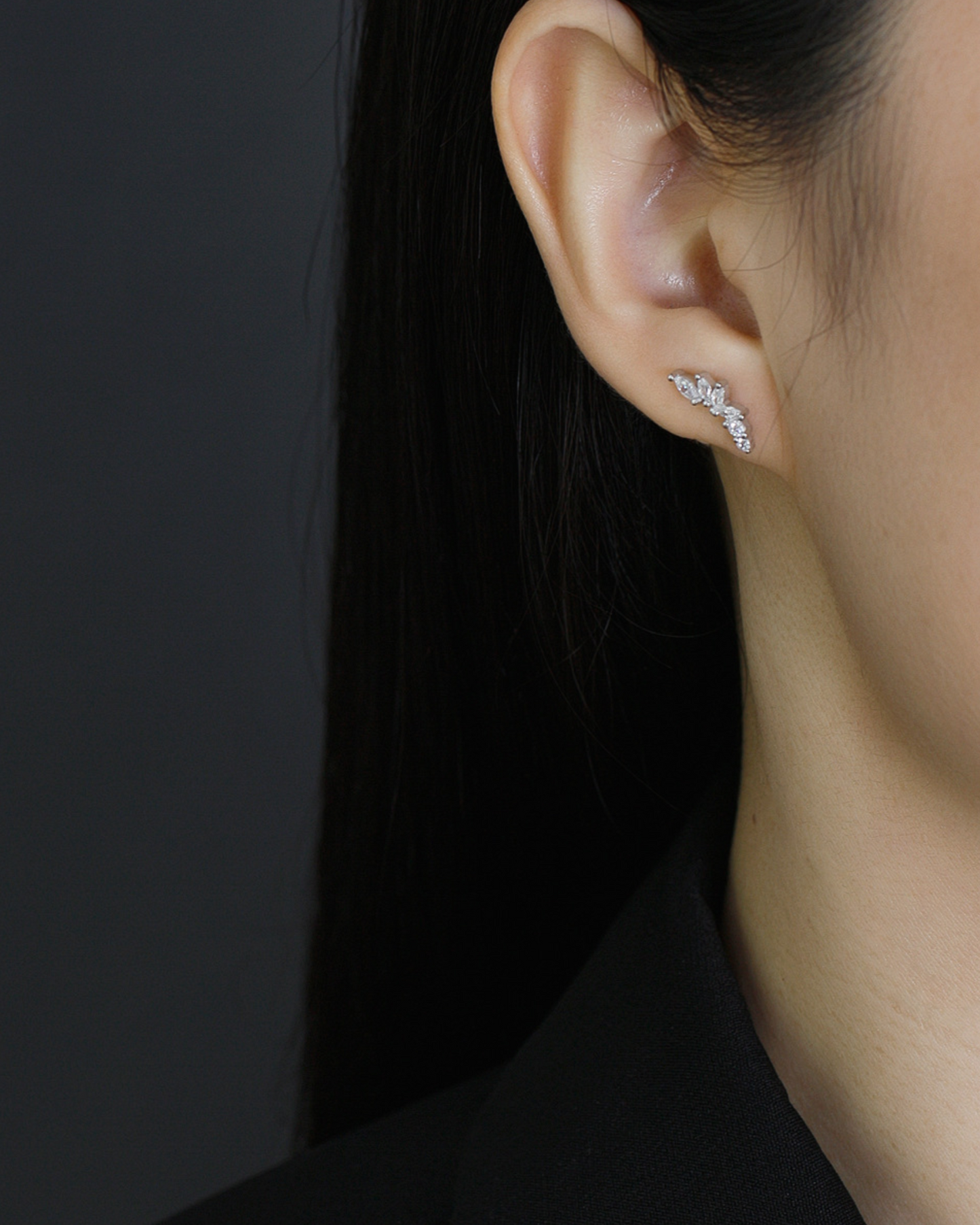 Crescent Leaf Studs