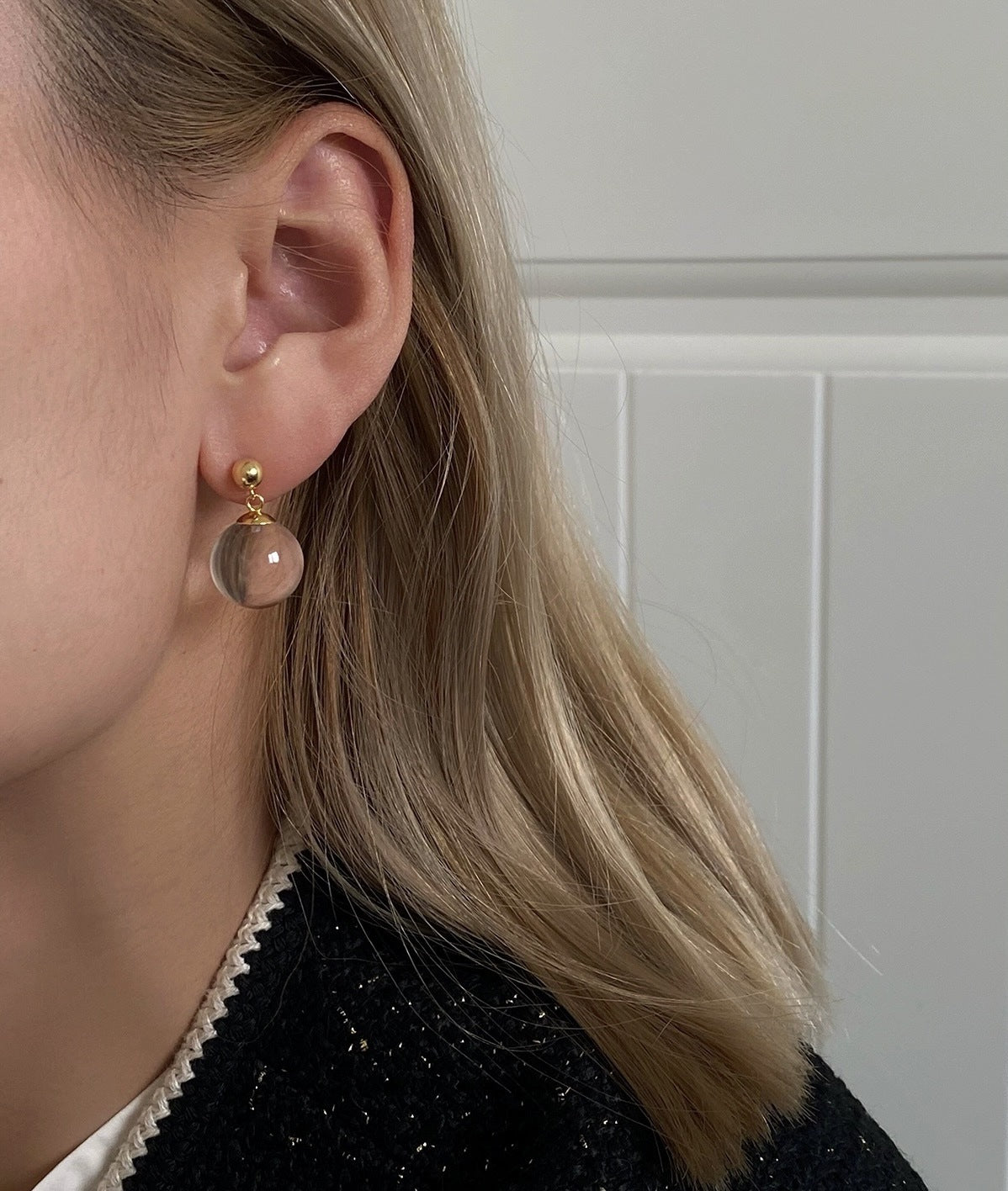 Lucent Glass Orb Earrings