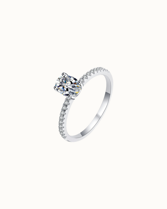 Moissanite SolΓ©na Ring | Ring | Moissanite & 18k Gold β Lunari Jewellery