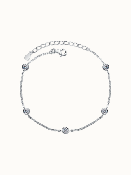 Moissanite Orbit Gleam Bracelet | Bracelet | Moissanite & 18k Gold – Lunari Jewellery