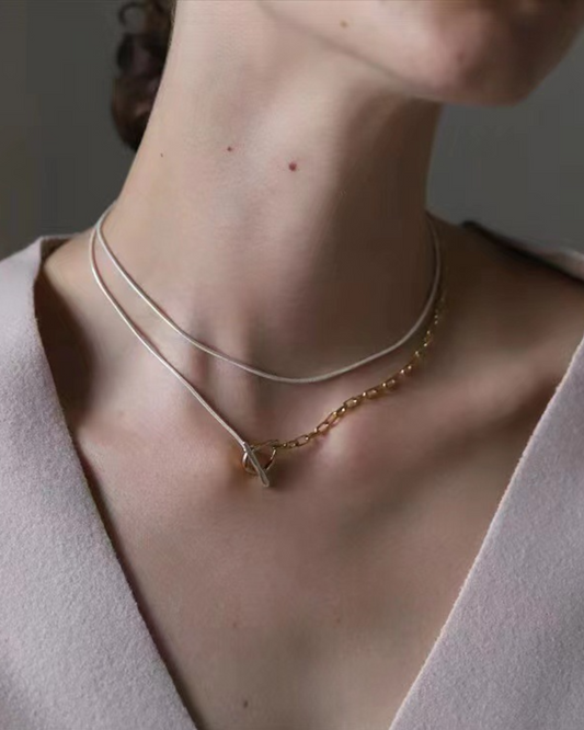 Strata Toggle Necklace | Necklace | S925 Sterling Silver – Lunari Jewellery