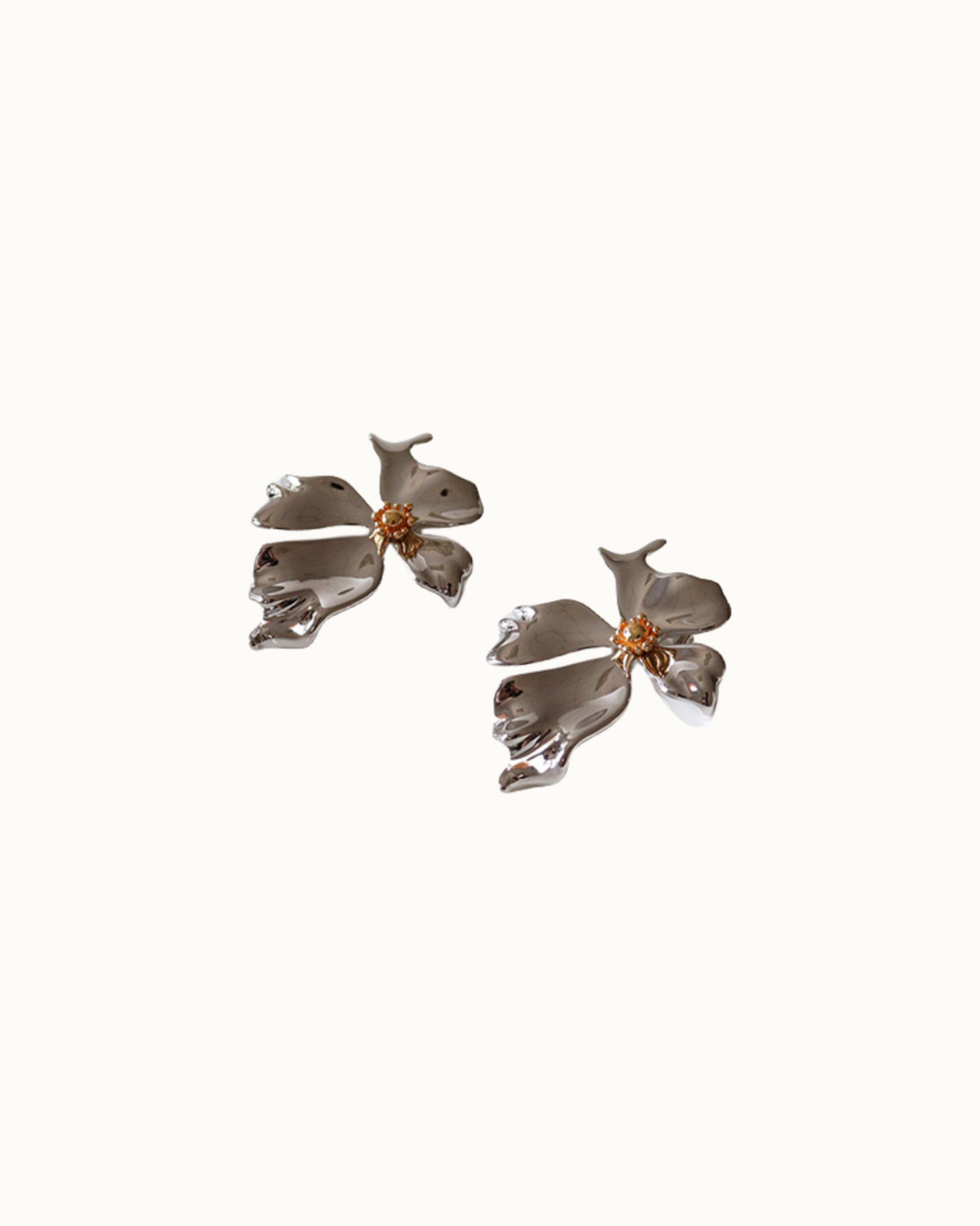 Viola Sculptural Earrings | Earrings | Rhodium & S925 Silver – Lunari Jewellery