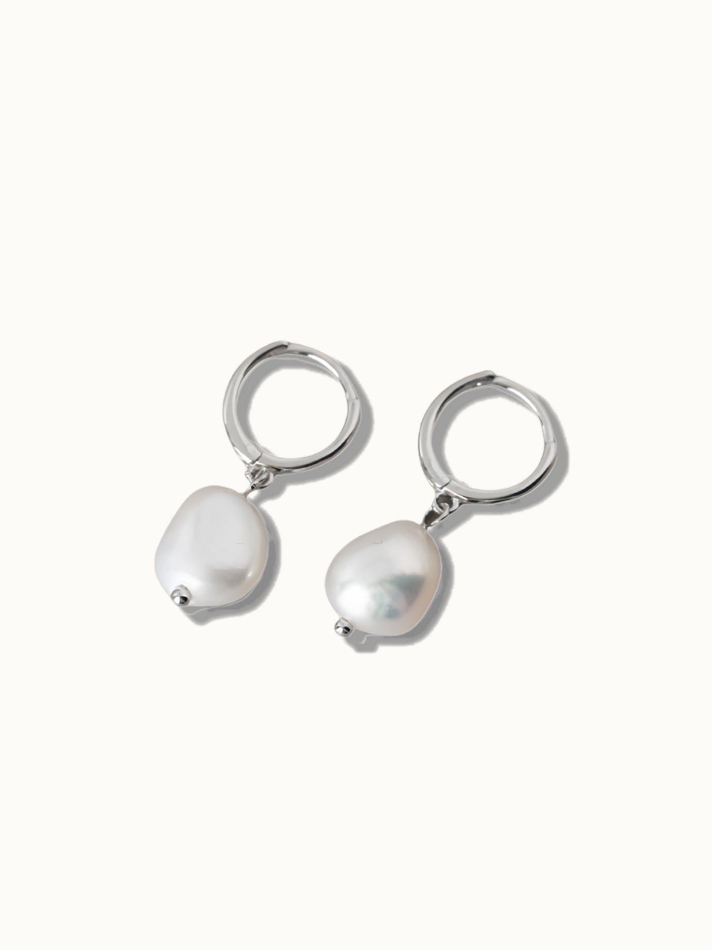 Silver Baroque Pearl Drops | Earrings | Natural Pearl & 18k Gold โ Lunari Jewellery