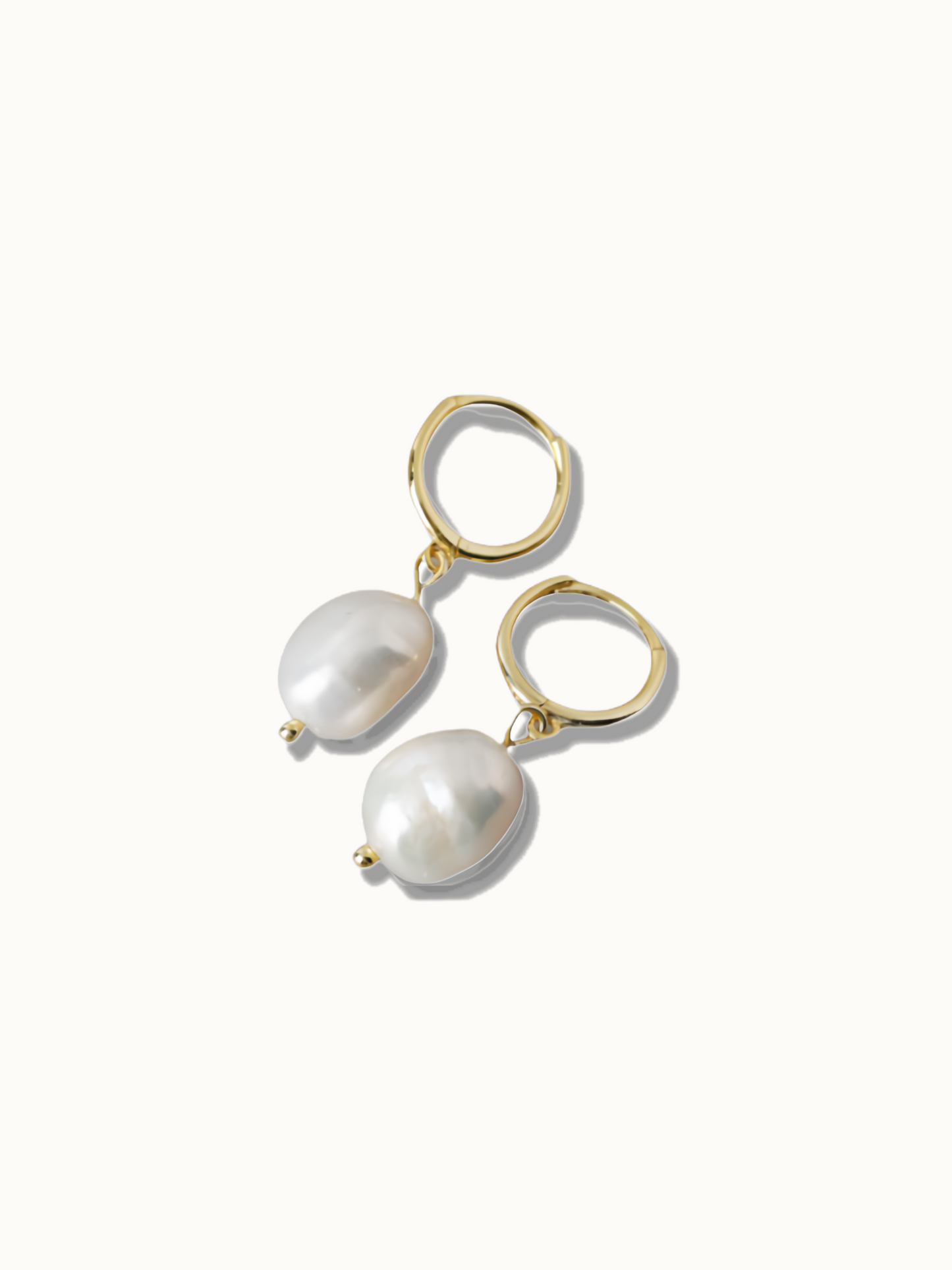 Gold Baroque Pearl Drops | Earrings | Natural Pearl & 18k Gold – Lunari Jewellery
