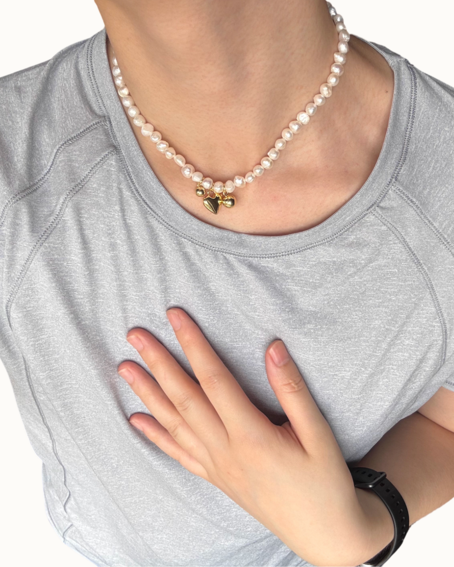Baroque Heart Charm Necklace