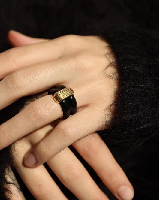 Coil Dome Ring | Ring | 18k Gold Plated โ Lunari Jewellery