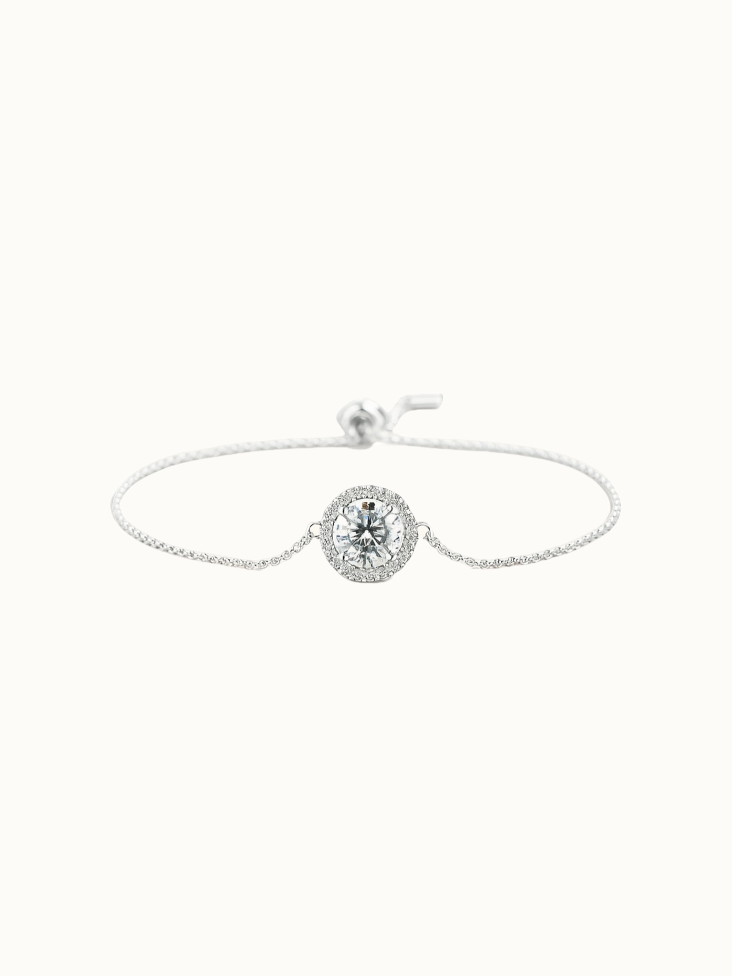 Moissanite Luminous Halo Bracelet | Bracelet | Moissanite & 18k Gold – Lunari Jewellery