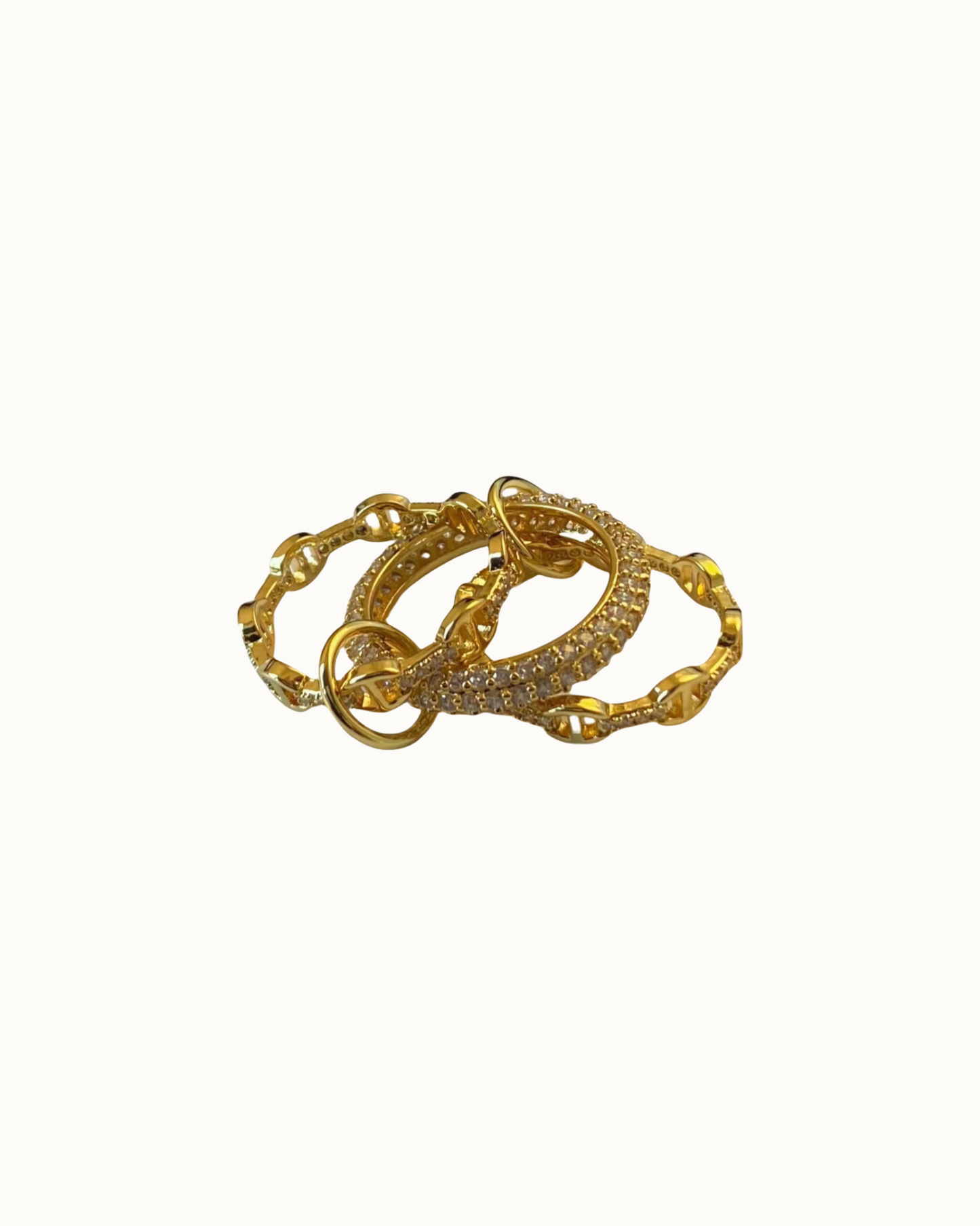 Interlock Trio Ring Set