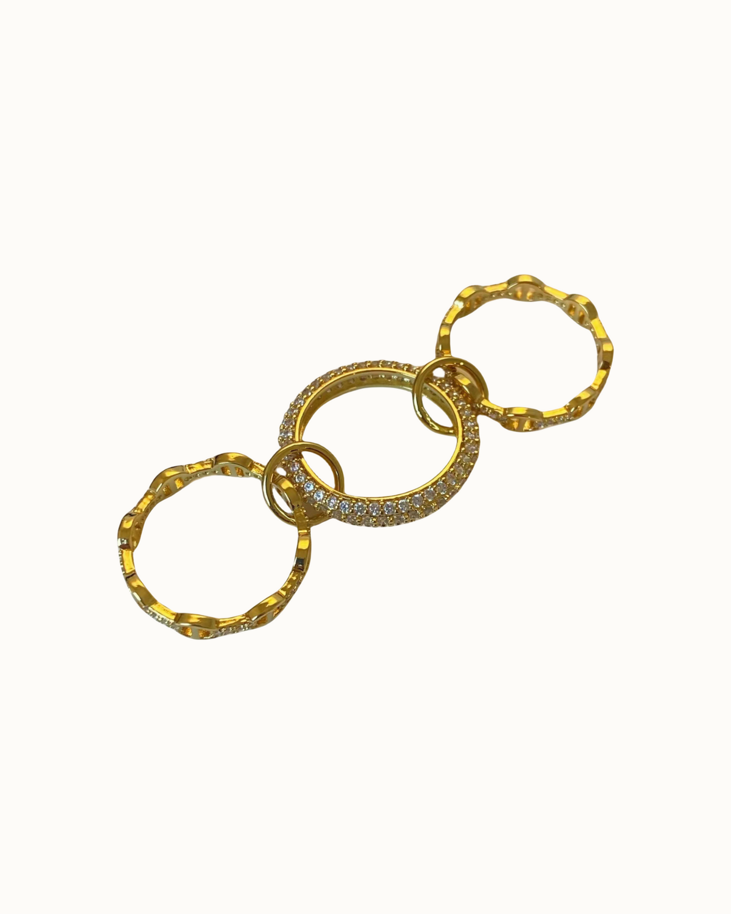 Interlock Trio Ring Set
