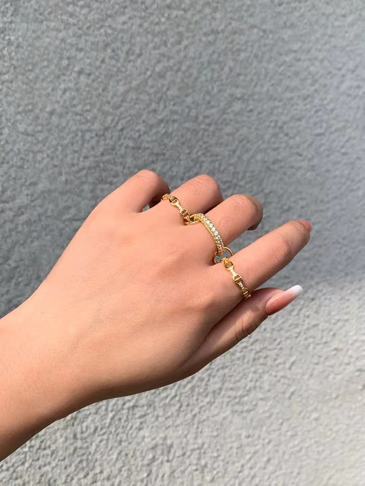 Interlock Trio Ring Set