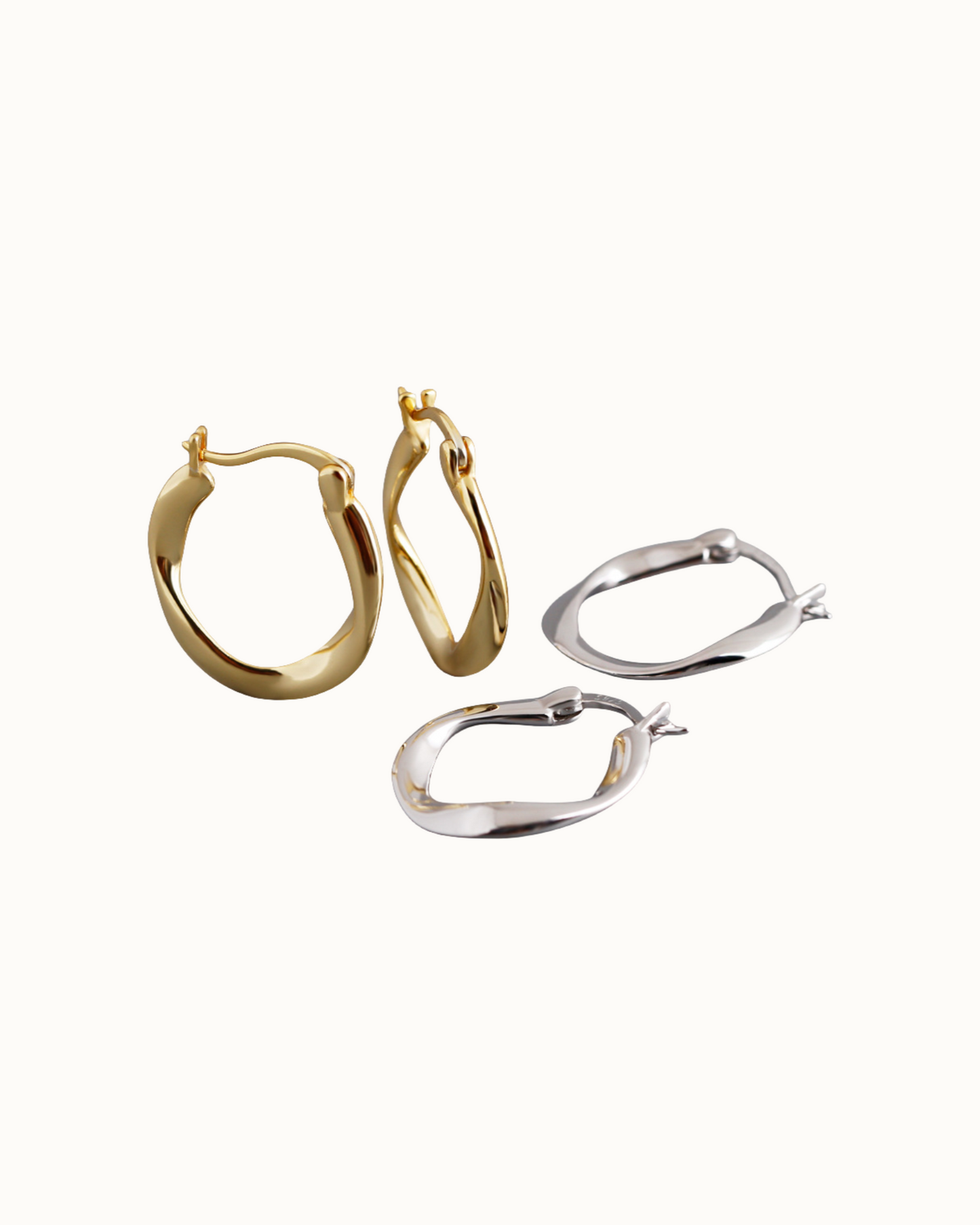 Soft Twist Hoops | Earrings | S925 Sterling Silver – Lunari Jewellery