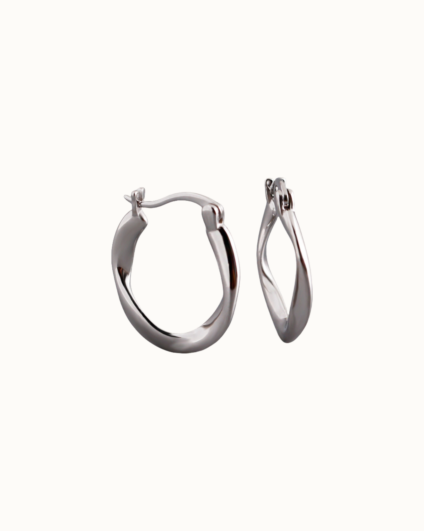 Soft Twist Hoops | Earrings | S925 Sterling Silver – Lunari Jewellery