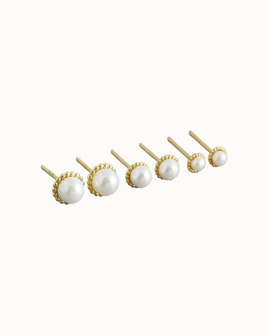 Halo Pearl Studs
