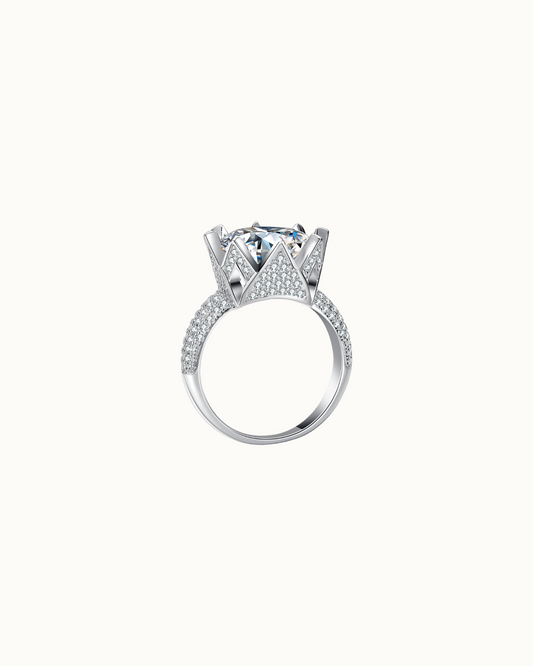 Moissanite Aurora Crown Ring