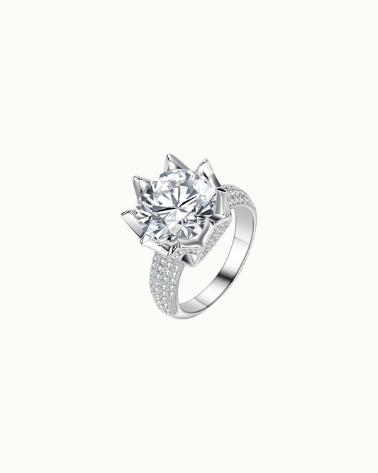 Moissanite Aurora Crown Ring
