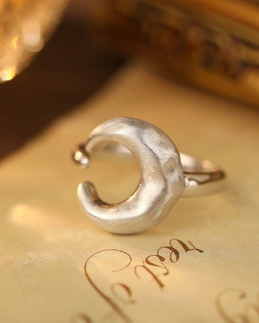 Lunar Crescent Open Ring