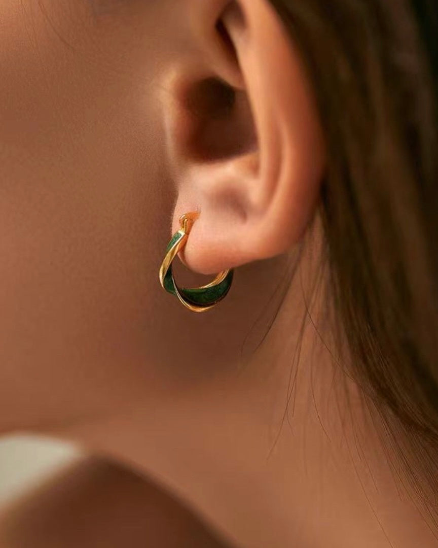Verdant Knot Hoops