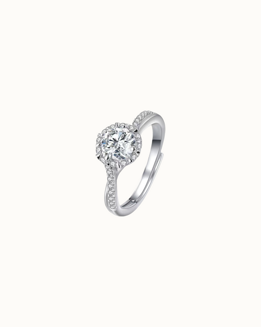 Moissanite Lumière Halo Ring
