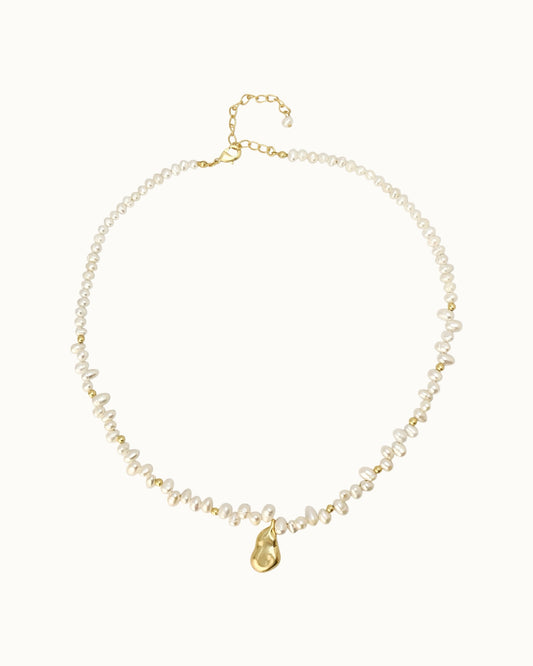 Raya Pearl Necklace | Necklace | Natural Pearl & 18k Gold โ Lunari Jewellery