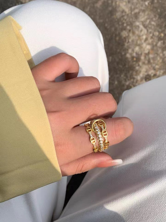 Interlock Trio Ring Set