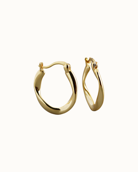 Soft Twist Hoops